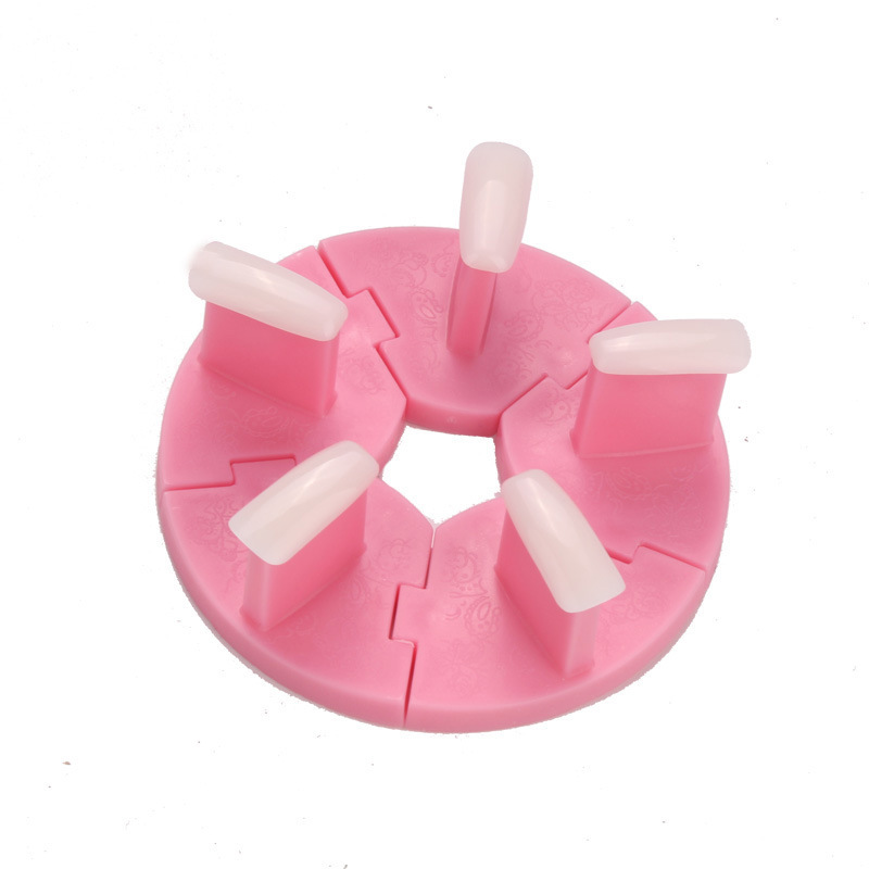 Práctica de uñas, base de soporte de uñas, armadura de arcilla pegajosa, soporte de película falsa, herramienta de visualización de soporte de uñas para principiantes