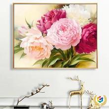 ✅怒放牡丹十字绣2024新款客厅花开富贵花朵卧室手工满绣一件代发