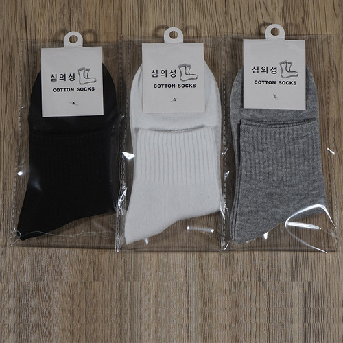 Mid-calf socks, thin socks, men's solid color breathable summer and autumn casual sports socks polyester cotton business socks new wholesale