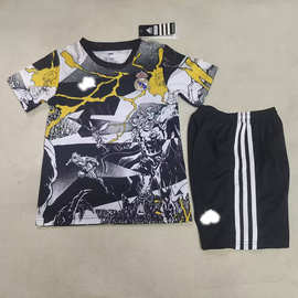 25-26 皇马训练服儿童短袖足球服套装比赛球衣套装学生球服