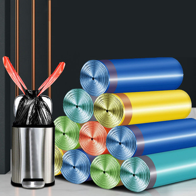 disposable bag household colour thickening classification Drawstring vest Portable disposable Large plastic bag