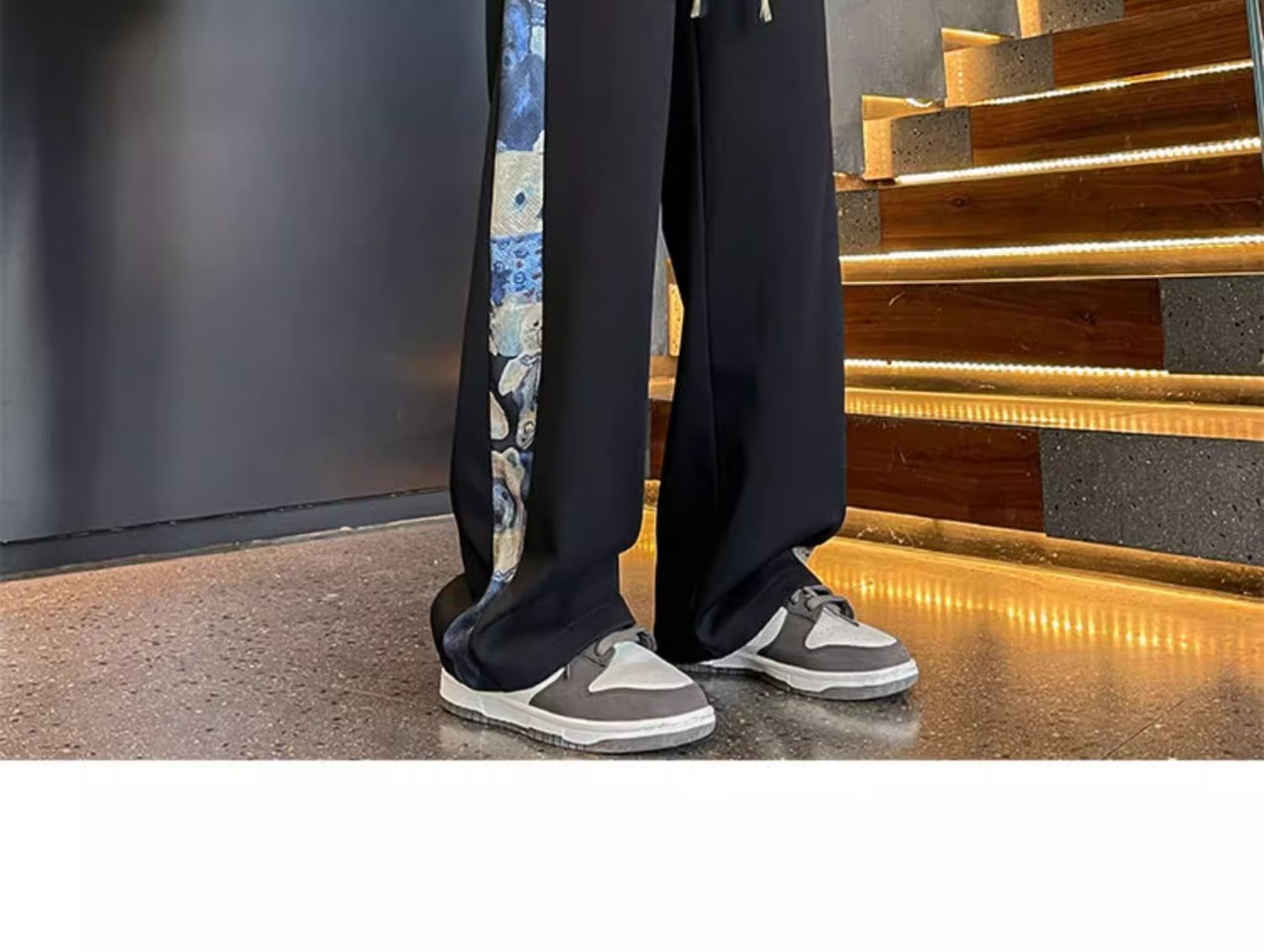 New Chinese style spring and autumn, new loose size men's wide straight leg sanitary pants, casual long pants for men_voghion.com