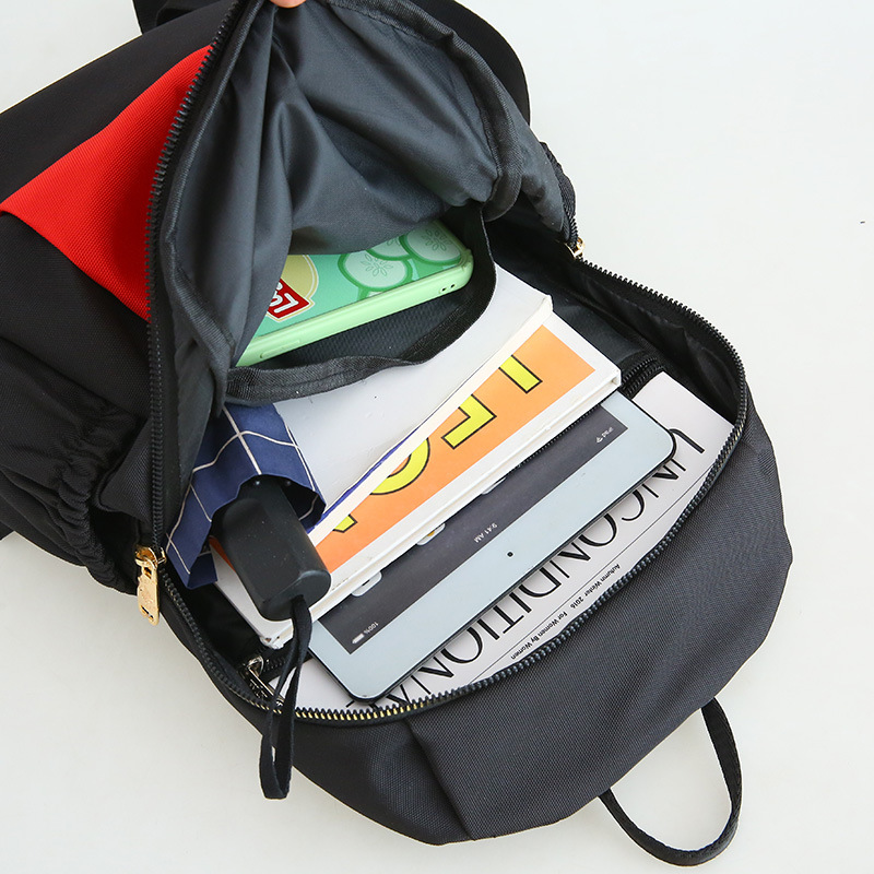 Multi-capa ligera de gran capacidad madre bolsa de viaje de ocio al aire libre de las mujeres mochila portátil simple contraste de color mochila