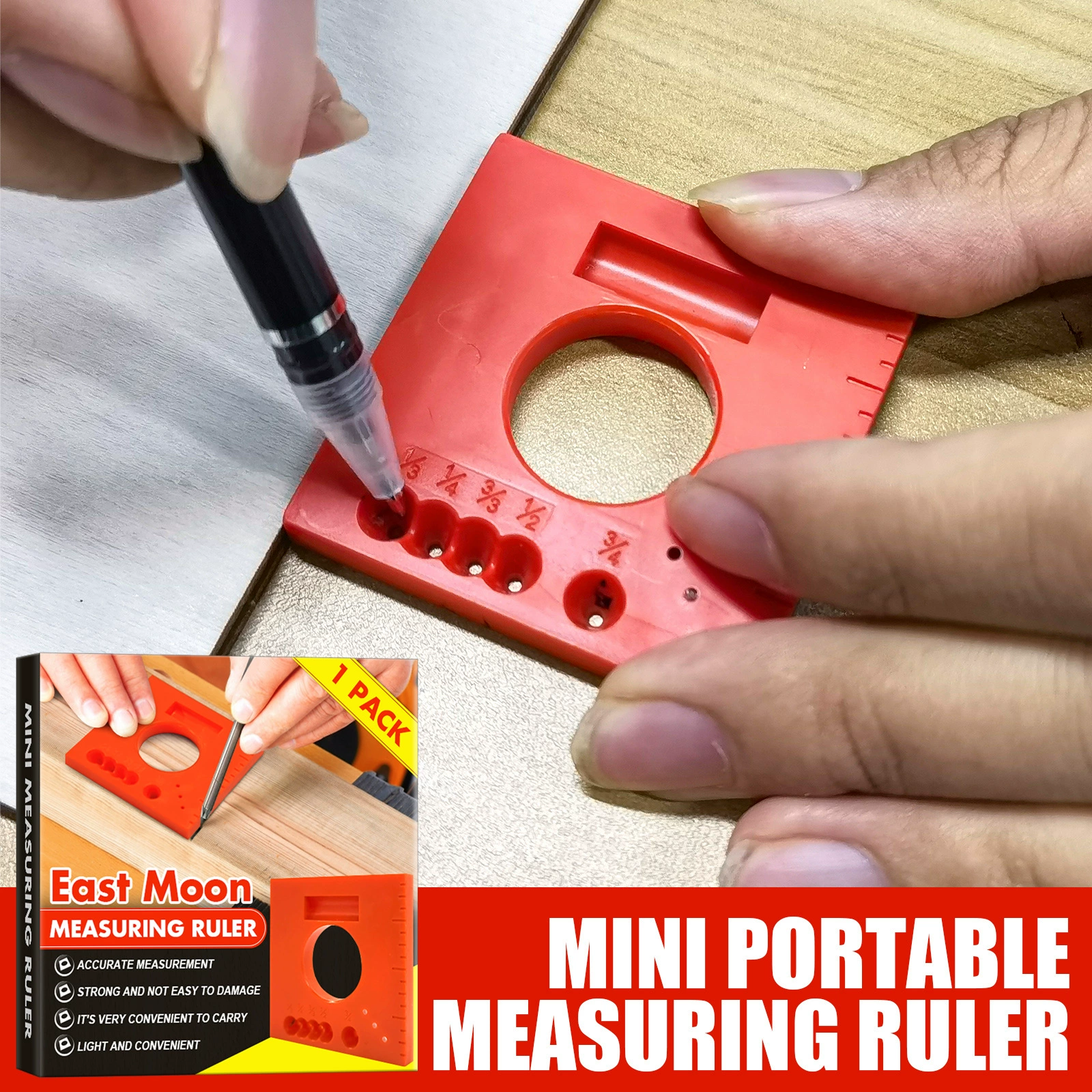 Гвозди, винты или режущие инструменты для маркировки мини-портативная измерительная линейка несет многофункциональную линейку