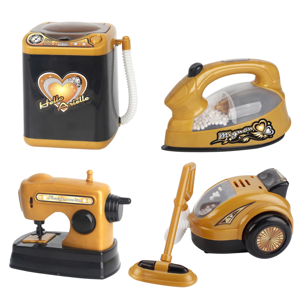 Los niños de simulación de cocina casa de juegos pequeños electrodomésticos mezclador horno de microondas pan de hierro divertido utensilios de cocina Juguetes