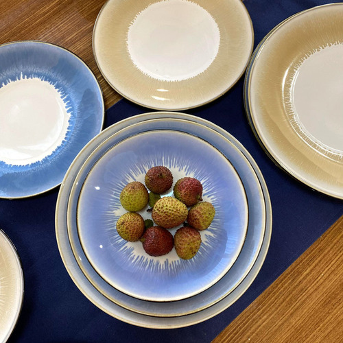 Liuyun kiln series [a brand of high-end] Western food plate 10-inch household flat plate Steak plate shallow mouth plate set