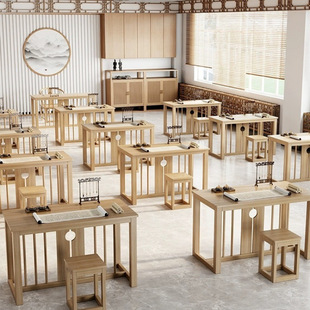 Chinese Tutoring Class Solid Wood Desk Chinese Learning Training Class Home Chess Student Go Calligraphy Calligraphy Table