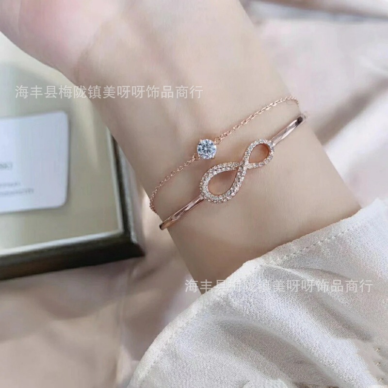 Seiko version of Shi Jia eternal love 8-character bracelet female 2-in -1 stacked bracelet factory direct live