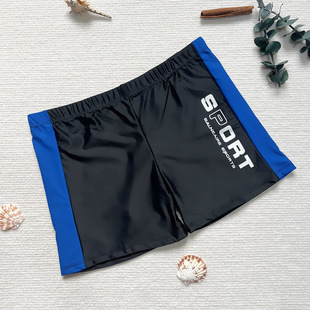 New men's boxer color matching comfortable anti-embarrassment quick-drying hot spring beach resort swimming pool swimming trunks wholesale