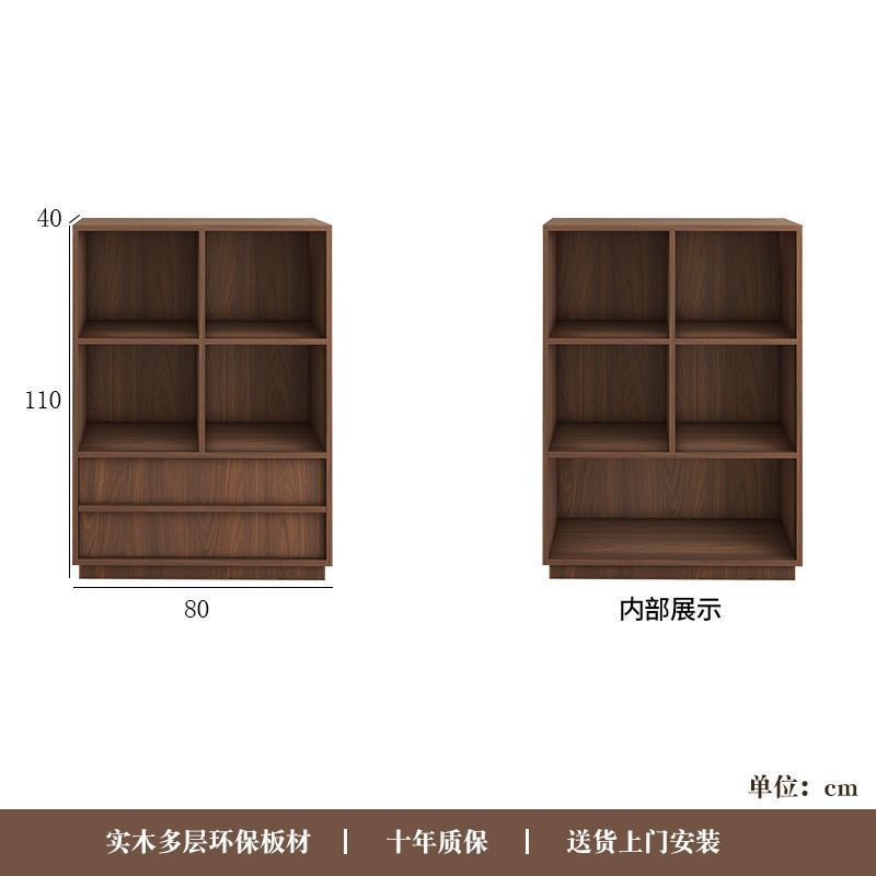 实木中古风电视柜落地客厅家用复古骨骼门收纳储物柜卧室落地边柜|undefined