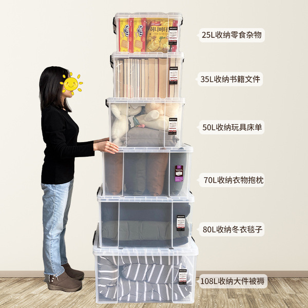 Extra large big transparent plastic storage box for auto