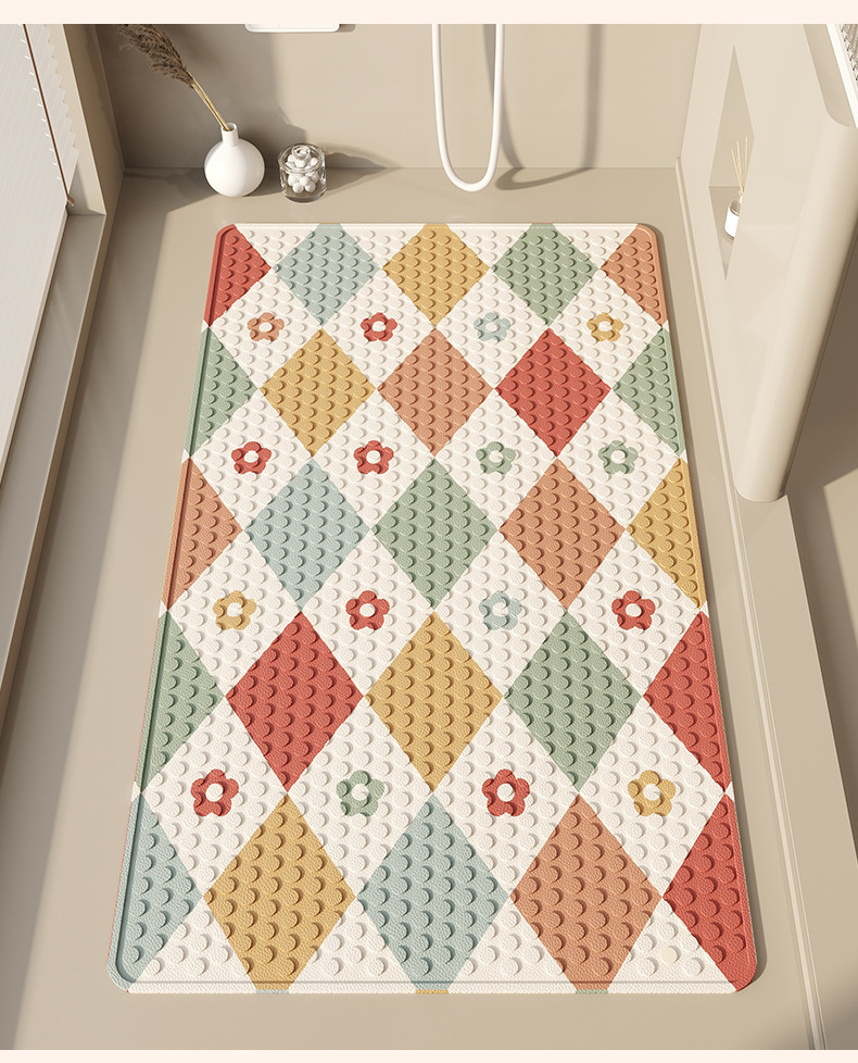 Bathroom Non-Slip Mat, Simple Household Shower Mat, Children's Bath Mat, Special for Water Play, Anti-Fall Bathroom Mat