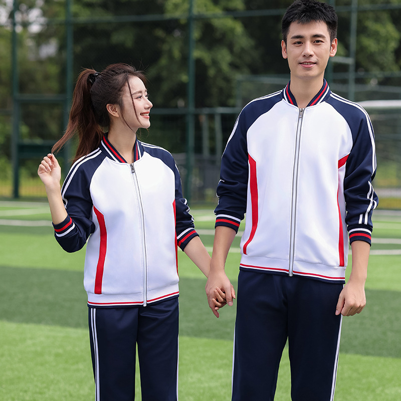 新款2021款春秋季棒球服初中生校服反光条高中生学院风班服职校