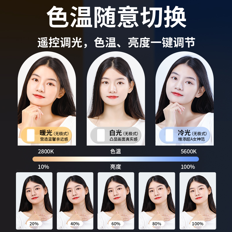 라이브 방송 보조 조명 사진 촬영 조명 사진 앵커 특수 LED 라이브 방송실 전문 음식 조명 부드러운 조명