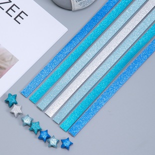 Drift Bottle Glitter Powder Various Materials Star Folding Printed Strips Paper Strips Gold Powder Handmade Pure Color Lucky Star DIY Glitter