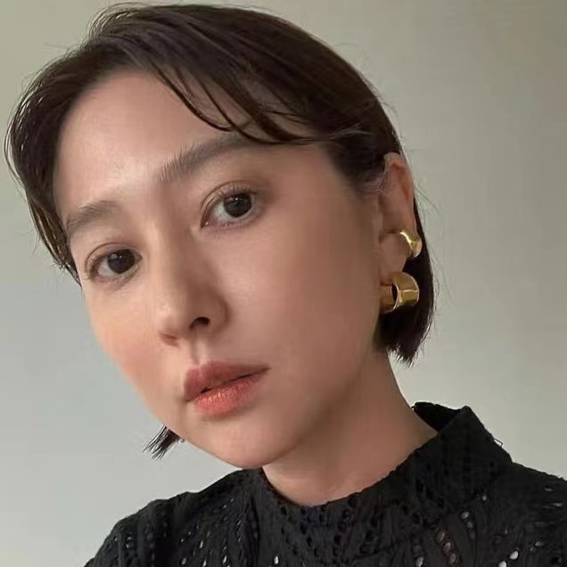 极简金属不规则金色耳环女高端轻奢小众高级感气质款独特耳钉耳饰|undefined