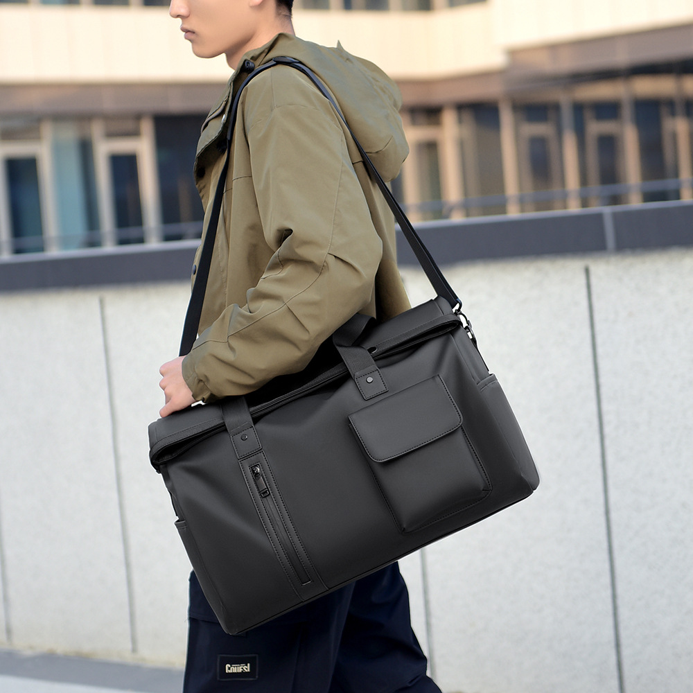 Bolso de viaje de negocios Bolso de un solo hombro de gran capacidad para hombres Bolso de gimnasio deportivo de separación húmedo y seco Bolso de computadora de almacenamiento