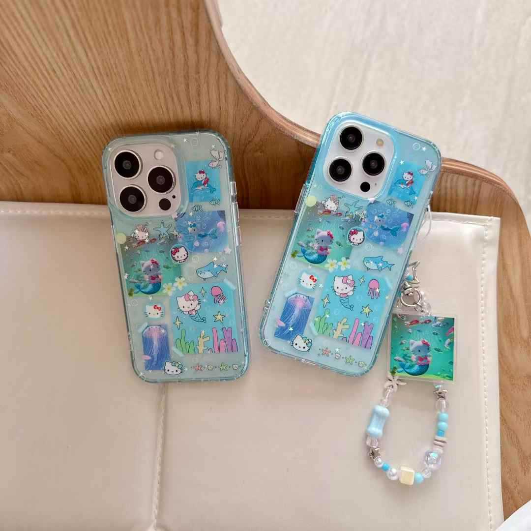 Chica ins brillo sirena kt para iphone16 Apple 15ProMax/14/13 funda para teléfono móvil 16Pro