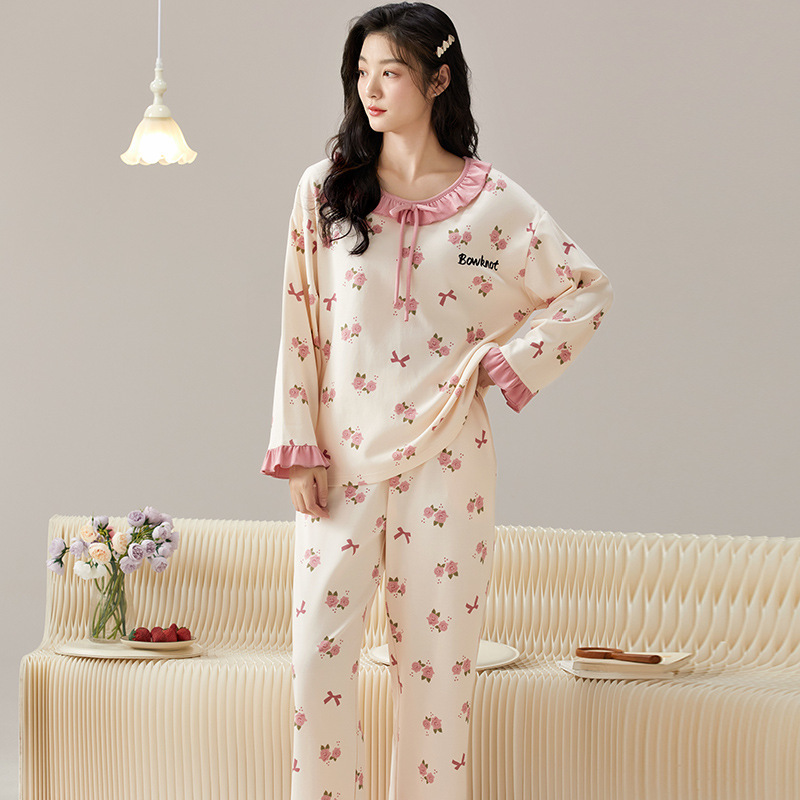 睡衣女士春秋款2025年新款长袖学生公主风秋冬季家居服套装可外穿|undefined