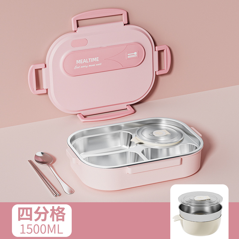 Caja de almuerzo de aislamiento térmico 316 de acero inoxidable para trabajadores de oficina estudiantes pueden cocinar platos de microondas para arroz divididos en cajas de almuerzo