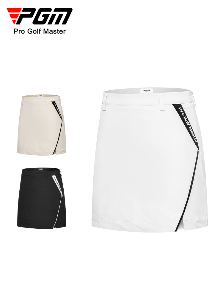 Váy golf thể thao nữ PGM hè thoáng khí có quần legging trong — Qz085-màu Đen, QZ085 - Kaki, Qz085-màu Trắng