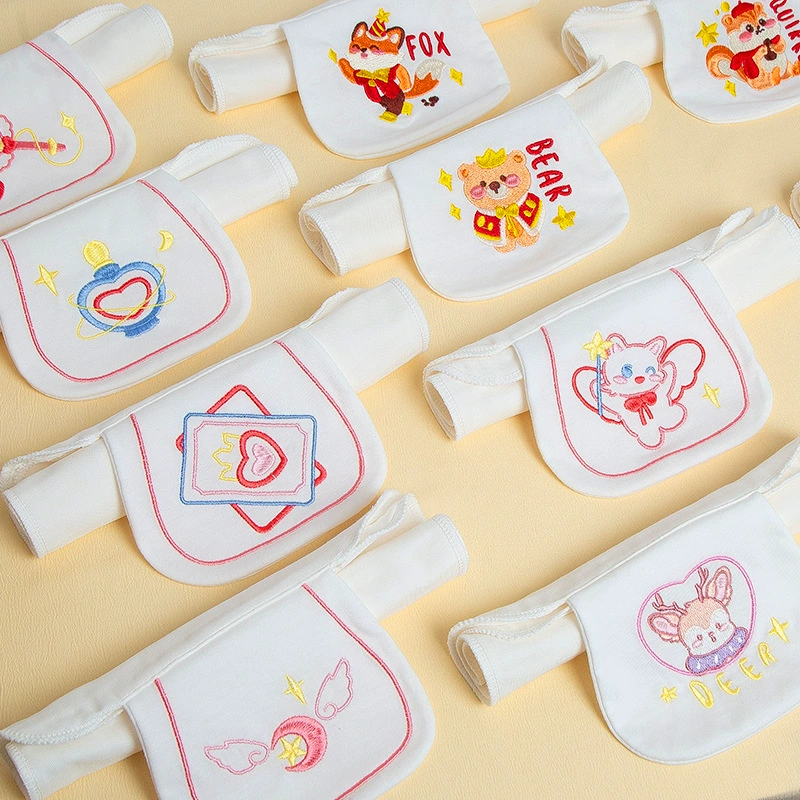 Настраиваемое милое впитывающее пот полотенце для малышей, хлопчатобумажное марлевое полотенце для пота, слинг для детского сада с смешанными волосами.