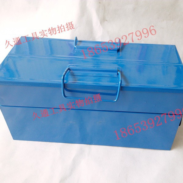 Ventas de fábrica caja de herramientas de hierro de dos capas multifuncional caja de herramientas de hierro de doble capa hogar/electricista trabajador de mantenimiento