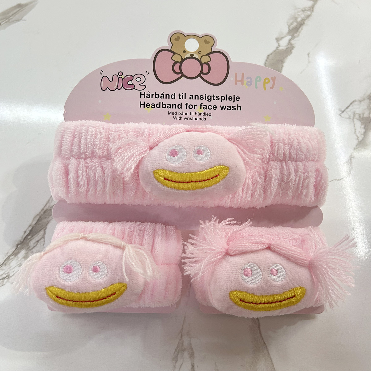 Banda de cabello de moda con tarjeta de papel dulce decoración de animales pequeños de peluche de lavado banda de cabello de dibujos animados correa de muñeca tridimensional