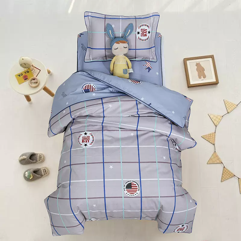 幼儿园儿童午睡被子三件套学生被褥含芯六件套 婴童床品套件