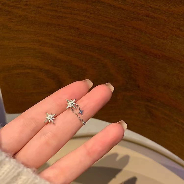 Серебряная игла из жемчуга, стильные универсальные серьги, образец серебро 925, простой и элегантный дизайн, оптом