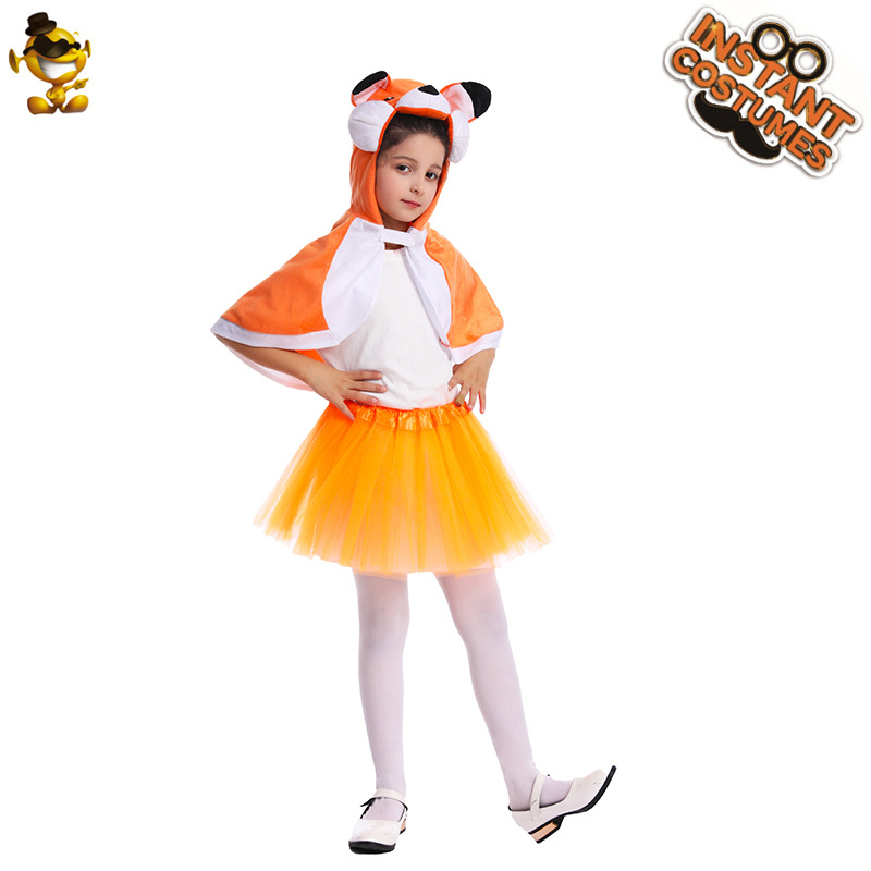 Fox búho conejo ciervos capa falda de los niños etapa juego traje Halloween carnaval partido