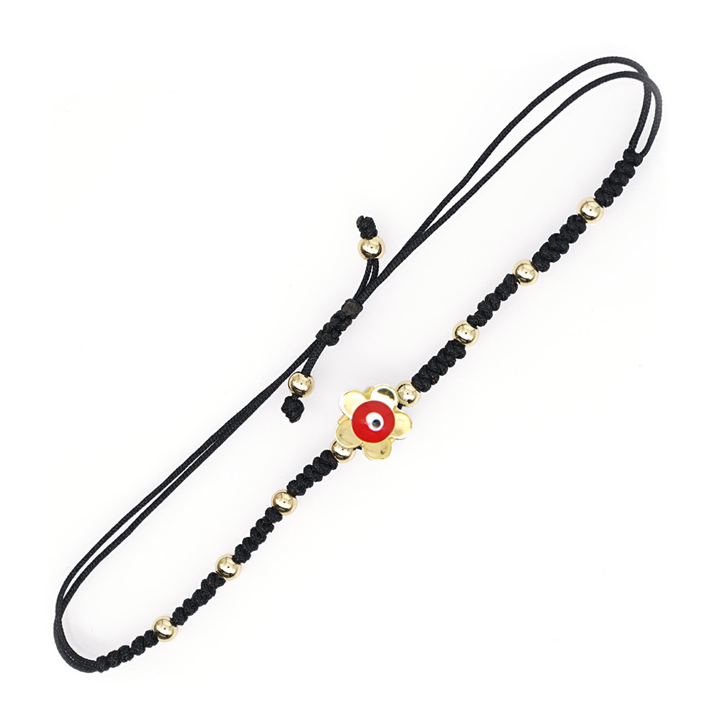 3g Weight No Inlaid Inlay Material Bracelets Classification rope Chain Material Cord In Chain Chain Type Anniversary, Business, Travel Occasion Alloy Material Geometric Pattern Women'S Gender Fashion Style Beaded, Handmade Craft Simple Fashion Zinc Alloy Enamel Daisy Flower Bracelet 5