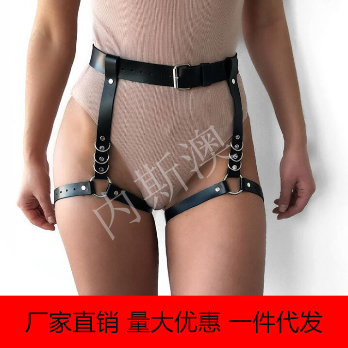 Spot that wholesale female leather stockings lace -up performance…