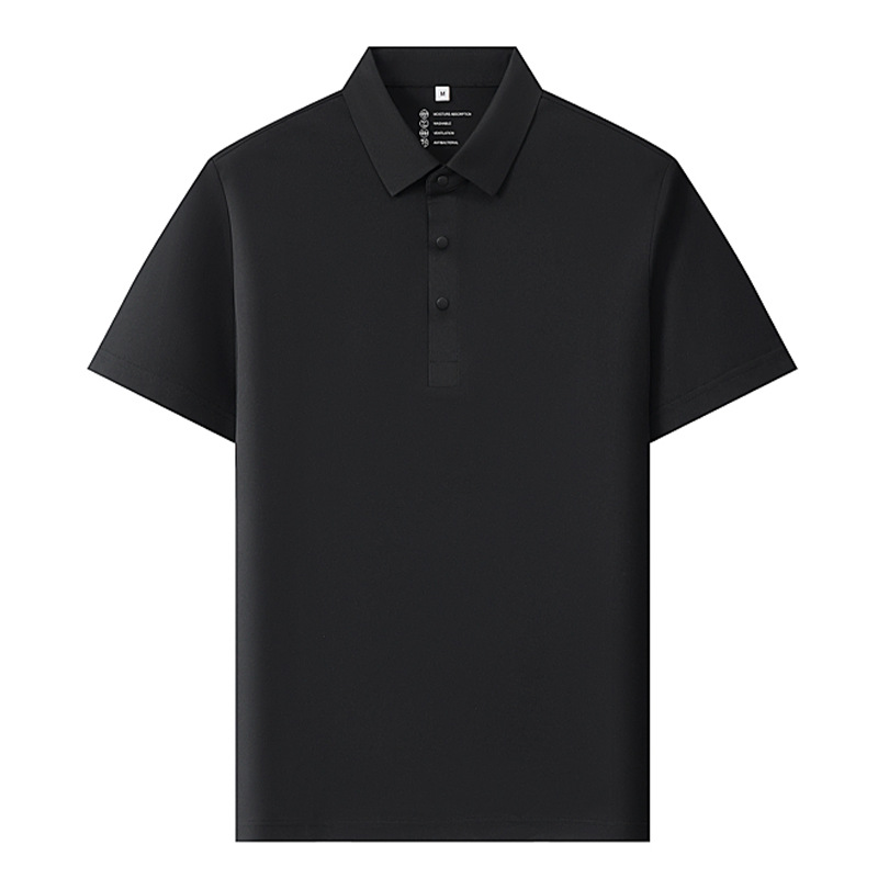 50D cool solona polo ropa de trabajo de manga corta para hombre, ropa de trabajo personalizada de alta calidad, cuello de tela sin costuras de seda de hielo para mujer de negocios