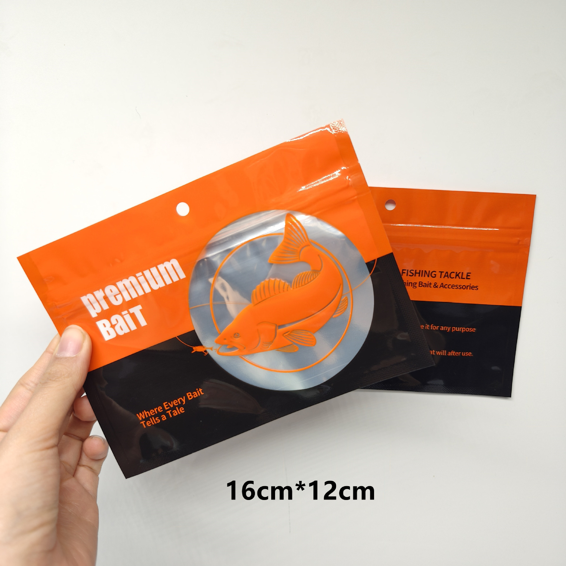 Large fake bait (orange aluminized)