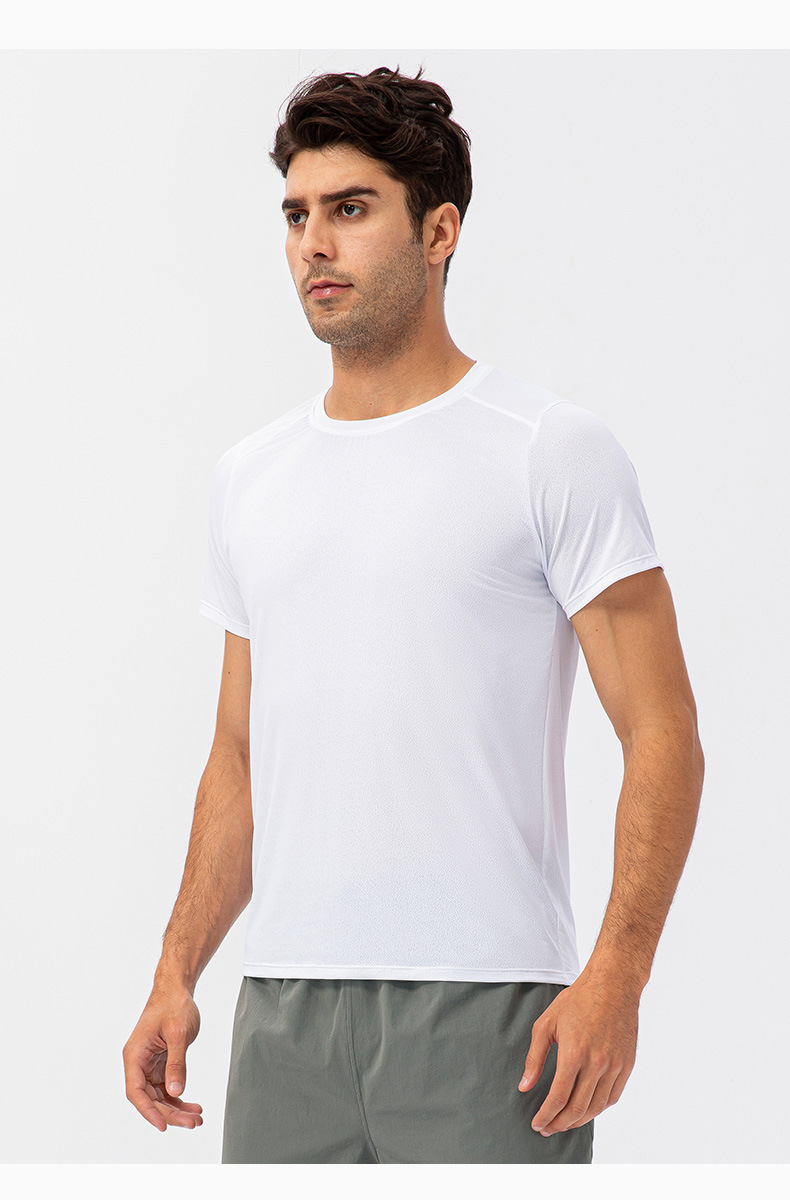 Solid Color T-shirt Men's Clothing display picture 4