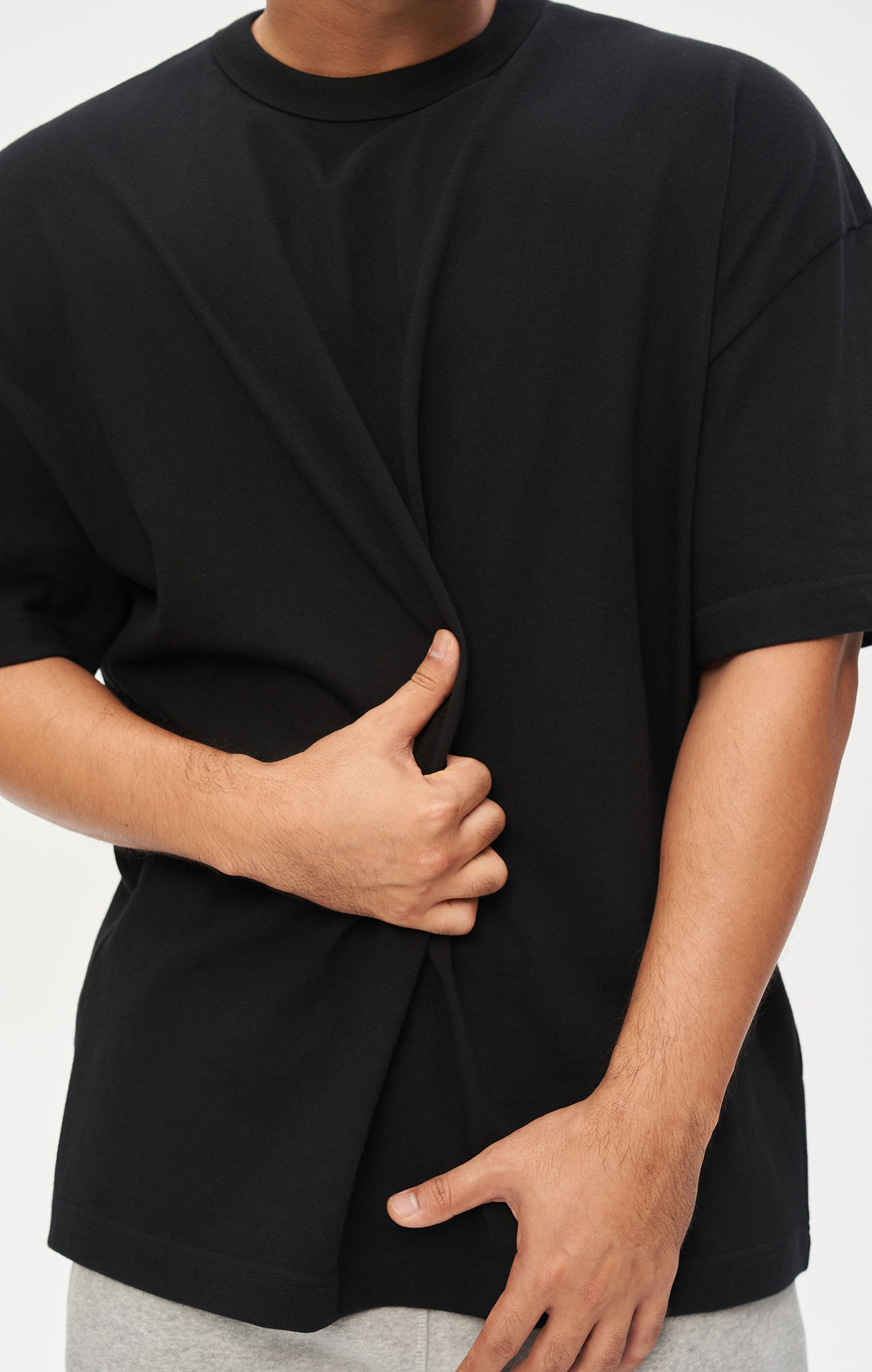 Men's Breathable Loose Short Sleeve T-Shirt Fitness Casual Running Sports Top Muscular Style Spring Summer Mid Waist Standard_viptrois.com