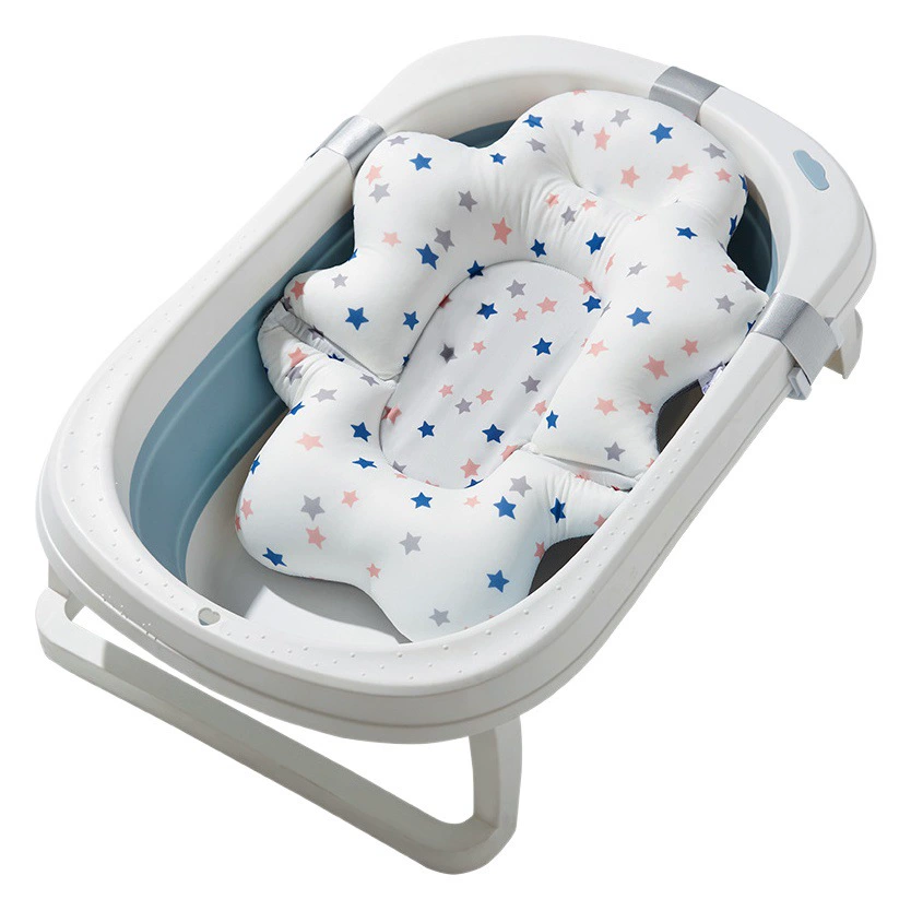 Детский коврик для купания, сетка для купания новорожденных, можно сидеть и лежать, универсальная подставка для ванны, ванночка, плавающий коврик, портативный и складной