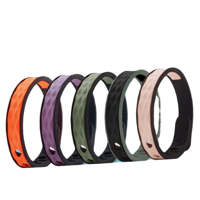 Silicone anti-static anti-radiation two-color adjustable bracelet