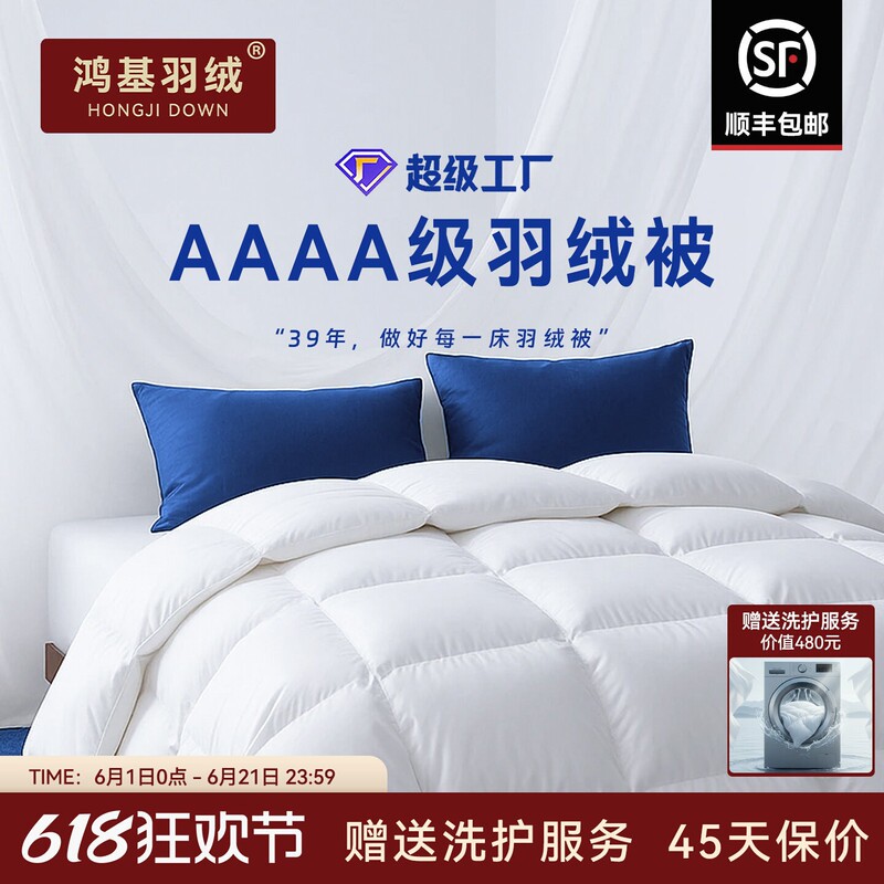 Hongji 4A down Quilt 95% White Goose down Filling Thickened Winter Quilt Duck down Quilt Same Style as on Xiaohongshu Hongji 4A down Quilt 95% White Goose down Filling Thickened Winter Quilt Duck down Quilt Same Style as on Xiaohongshu