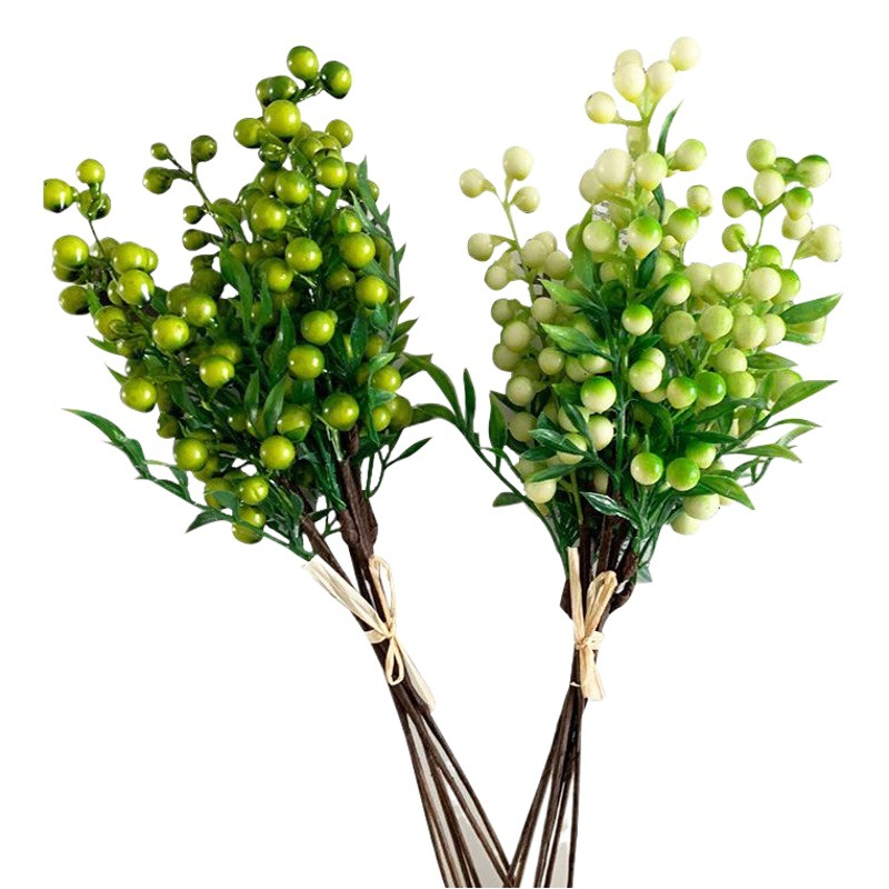 En stock suministro de alto grado de espuma de flores falsas fruta Lovesick Bean Home Design coincidencia arreglo floral Comercio exterior simulación de frutas al por mayor