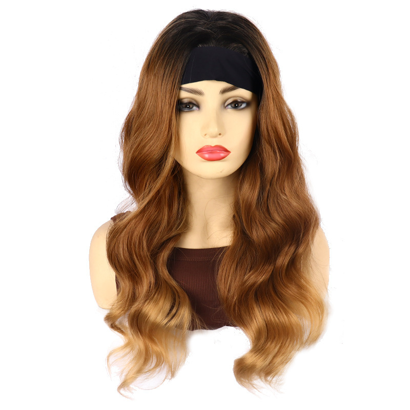 IJszijde Yaki Steil Synthetische Hoofdband Pruik Gemiddelde Maat Stijl Body Wave Lang Krullend Haar Dagelijks Gebruik_voghion.com