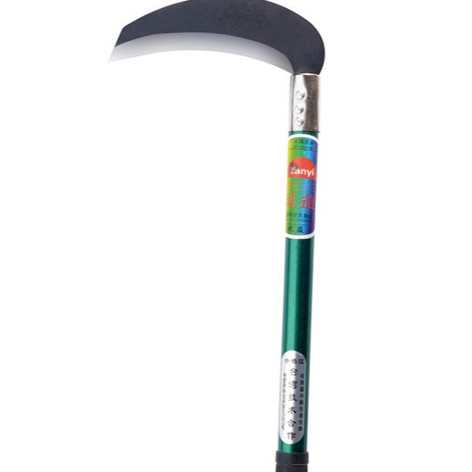 跨境农用园林锰钢割草刀户外收割庄稼刀割麦月芽镰刀【延益】190