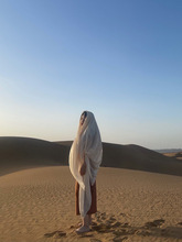 民族风大西北敦煌新疆旅游沙漠穿搭超大防晒头巾薄款棉麻丝巾围巾