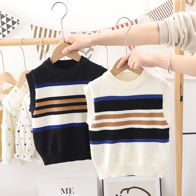 JINYONG/jin yong [entrega de comercio exterior] 2023 principios de primavera nueva ropa para niños chaleco de punto de estilo coreano para niños tesoro de hombres