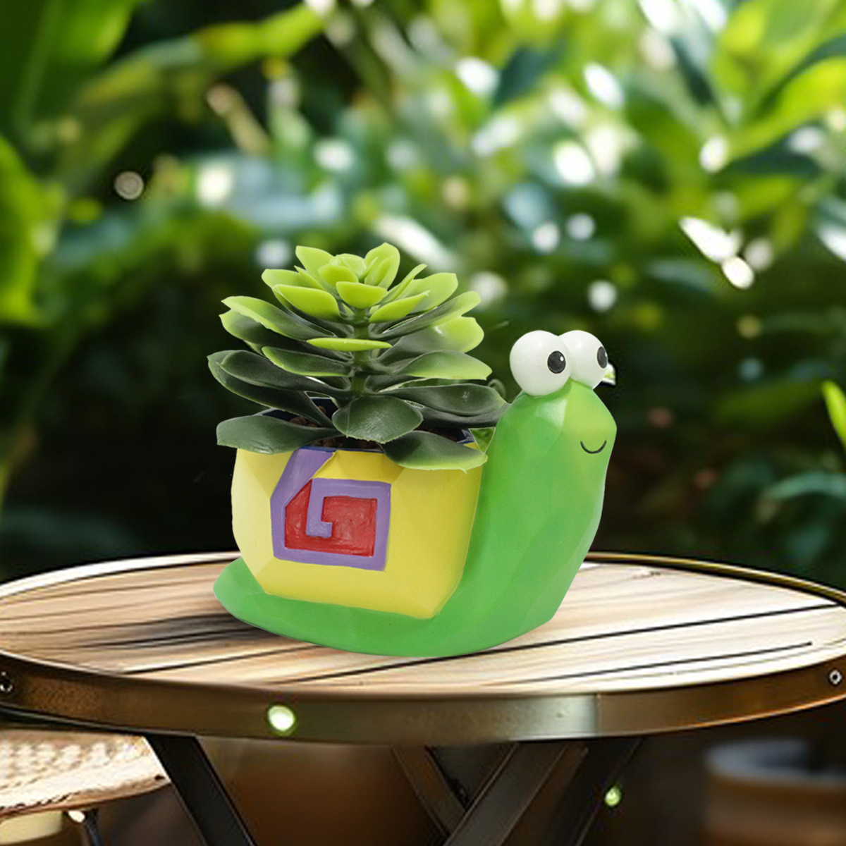  New Products Resin Snail Shape Small Flower Pot Green Plant Animal Shape Fleshy Container Decoration Kindergarten Decoration