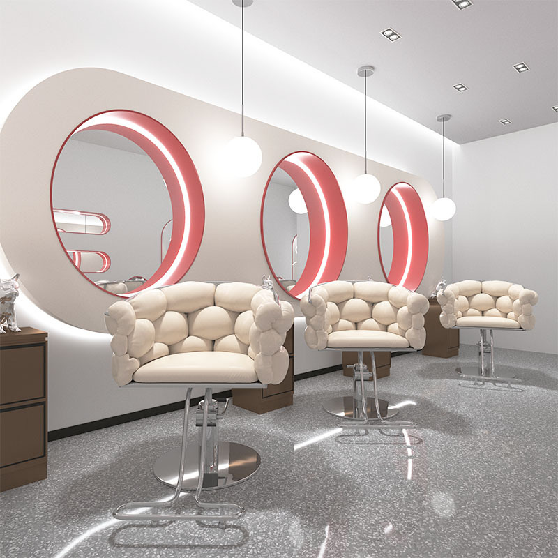 Sillón de peluquería, sillón de barbería, sillón de corte de pelo moderno, sillón de peluquería especializado para permanentes y tintes, taburete de peluquería de alta gama.