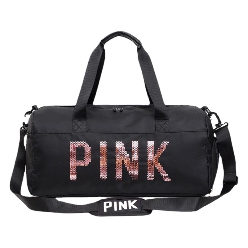 Gym bag new European and American long and short distance outdoor travel bag pink portable large capacity nylon waterproof shoes warehouse bag
