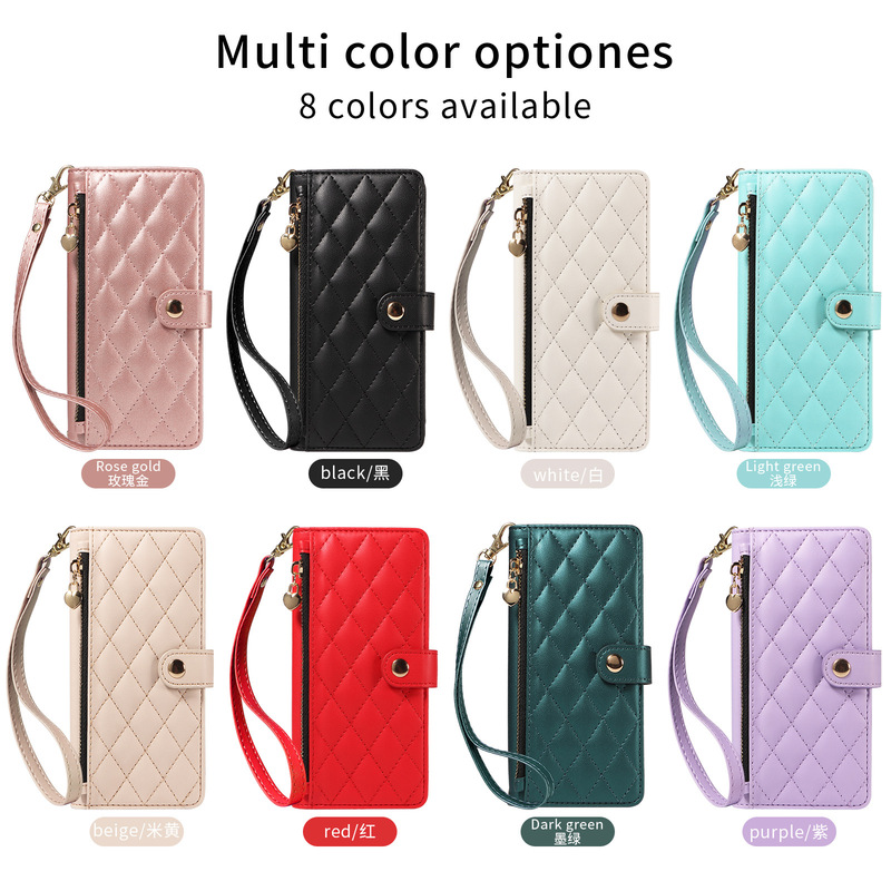 Cross-Border Applicable iPhone 17 Crossbody Chanel-Style Zipper Bag Apple 16 Luxury Fashion Leather Case Phone Cover Cross-Border Applicable iPhone 17 Crossbody Chanel-Style Zipper Bag Apple 16 Luxury Fashion Leather Case Phone Cover