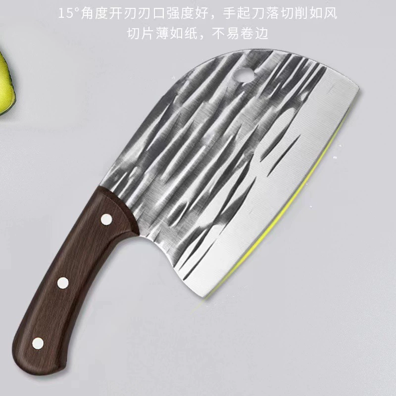 Кухонный нож-тяпка ручной ковки Longquan, двусторонний для резки рыбы и костей, 30 см, 0,4 кг